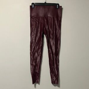 Carbon38 Burgundy Coated shiny Faux Leather Leggings